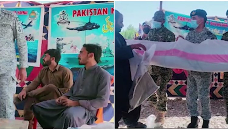 پاک بحریہ کی جانب سے بلوچستان کے زلزلے سے متاثرہ علاقوں میں ریلیف کیمپس کا انعقاد
