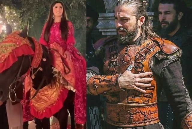 دلہن کی ارطغرل کے انداز میں انٹری سے مہمان دنگ، ویڈیو وائرل