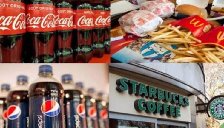 روس کو میکڈانلڈ کا برگر ملے گا نہ پیپسی ، نہ سیون اپ نہ مرنڈا نہ کوکا کولا۔ اور نہ ہی اسٹار بکس