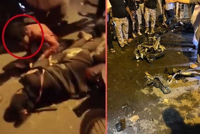 ’ماں اٹھو، مما جلدی اٹھو‘، کھارادر دھماکے میں بیٹا جاں بحق ماں کو پکارتا رہا، بچے کی ماں کو پکارتے ہوئے ویڈیو وائرل