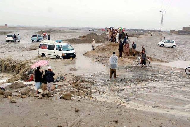 ملک کے مختلف علاقوں میں بارشیں، بلوچستان میں ندی نالوں میں سیلابی صورتحال