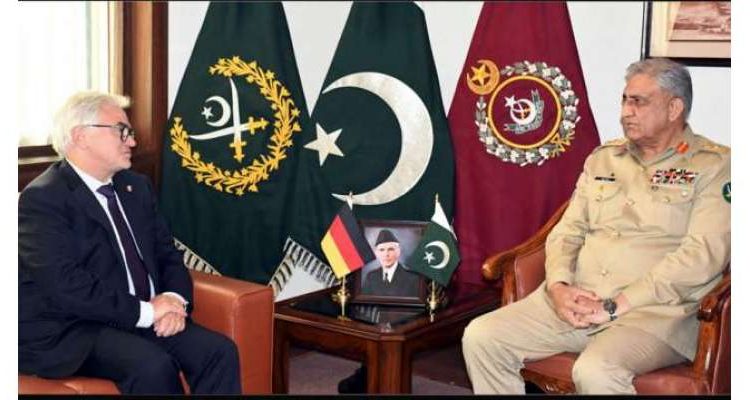آرمی چیف سے جرمن سفیر کی ملاقات، دوطرفہ تعاون بڑھانے پر تبادلہ خیال