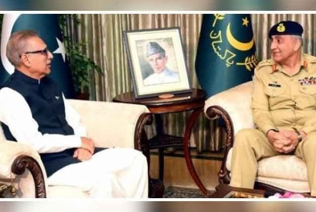 آرمی چیف کی صدر مملکت سے الوداعی ملاقات