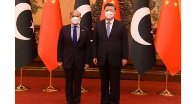 وزیر اعظم شہباز شریف اور چینی صدر کے درمیان ملاقات