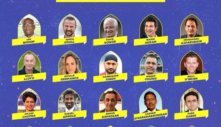 وسیم اکرم اور وقار یونس ڈی پی ورلڈ انٹرنیشنل لیگ ٹی ٹونٹی کے کمنٹری پینل کا حصہ