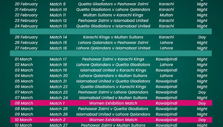 کون کب کس سے ٹکرائے گا، پی ایس ایل سیزن 8کے تمام میچز کے شیڈول کا اعلان ہو گیا