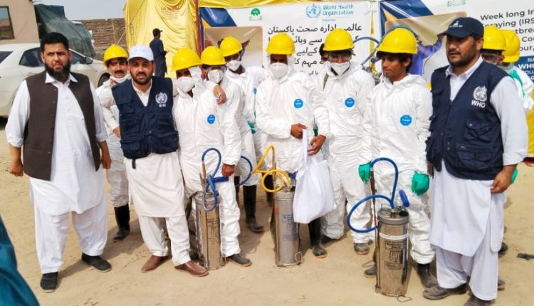 ڈبلیو ایچ کے جانب سے ضلع صحبت پور میں ملیریا سے بچاؤ کے لیے ( آئی آر ایس) مہم کا آغاز کردیا ۔