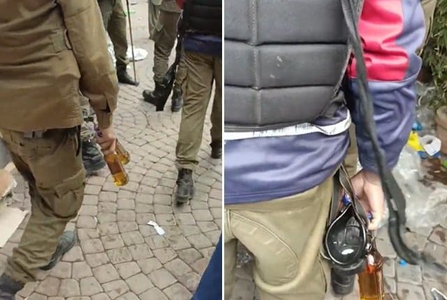 پولیس کا زمان پارک سے اسلحہ اورشراب کی بوتلیں برآمد کرنے کا دعویٰ