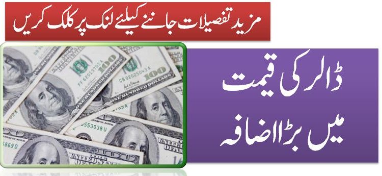 ڈالر کی قیمت میں بڑا اضافہ
