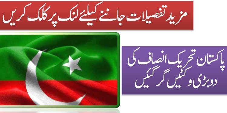 پاکستان تحریک انصاف کی دو بڑی وکٹیں گر گئیں