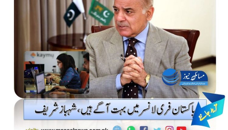 پاکستان فری لانسر میں بہت آگے ہیں ،شہباز شریف
