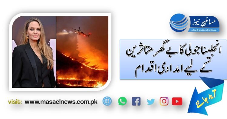 انجلینا جولی کا بے گھر متاثرین کے لیے امدادی اقدام